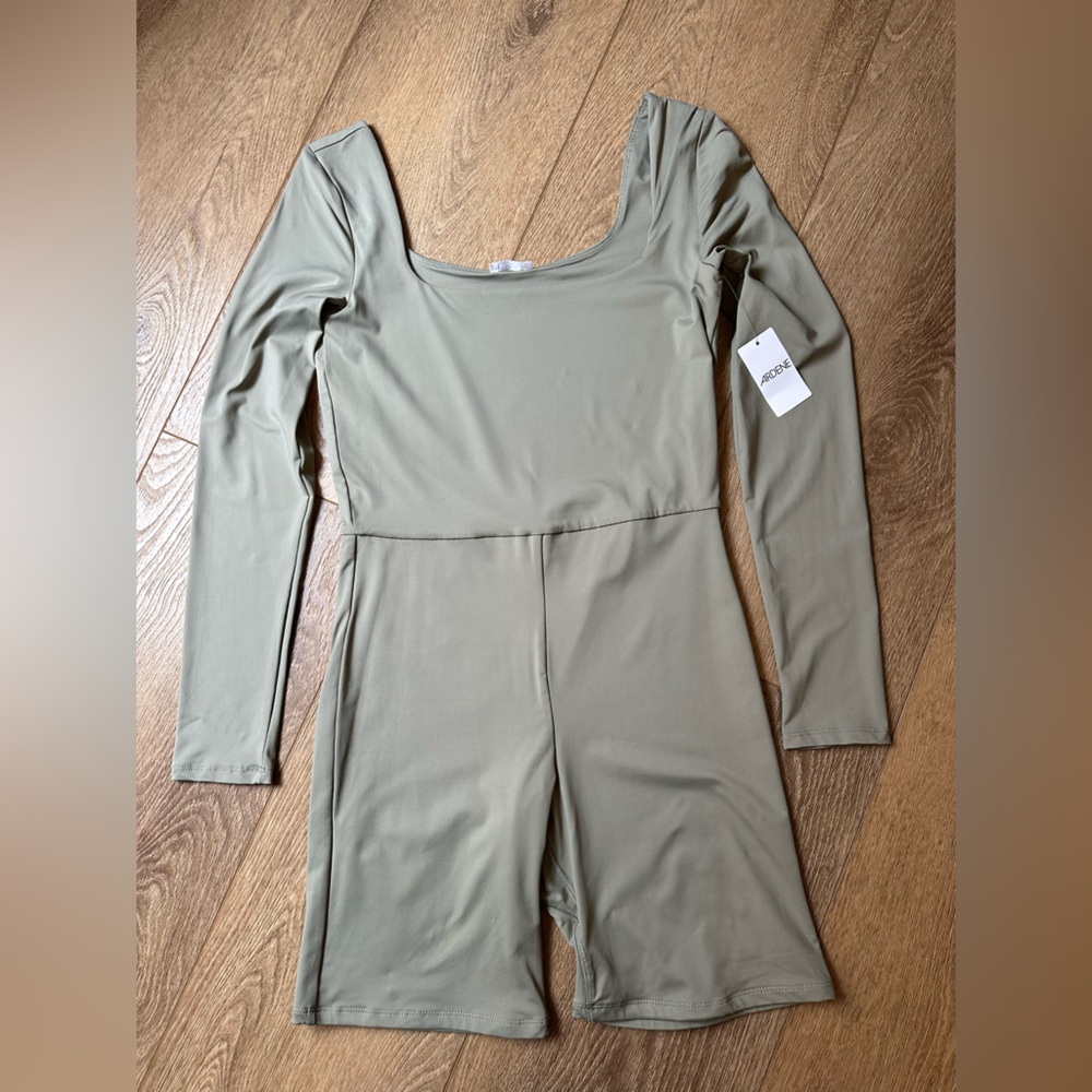 Ardene Olive Long Sleeve Bodycon Romper NWT M